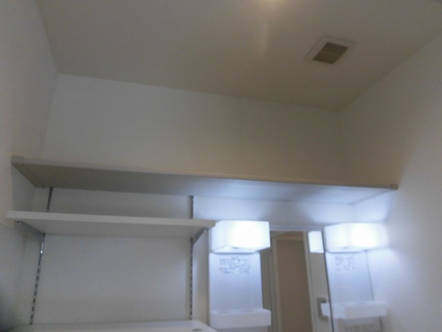 洗面台上部にも棚あります 洗面台上部にも棚あります
