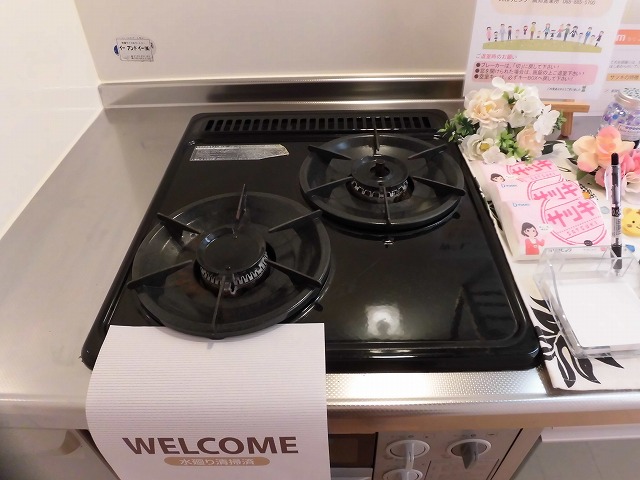 斜め2口ガスコンロ付き 斜め2口ガスコンロ付き